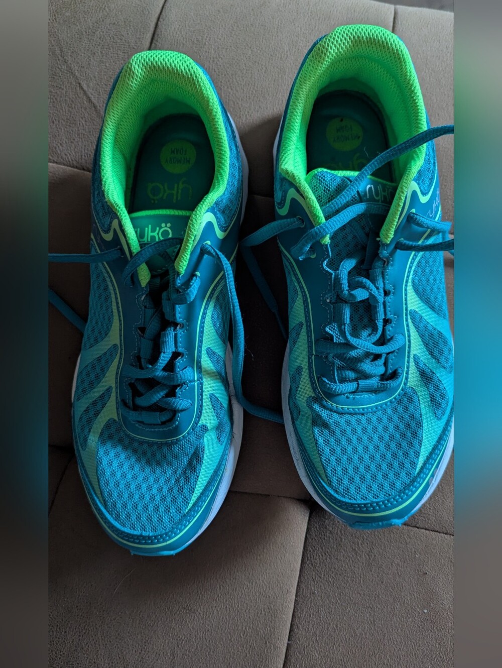 Ryka Women's Teal & Lime Athletic Sneakers - Picture 2 of 7